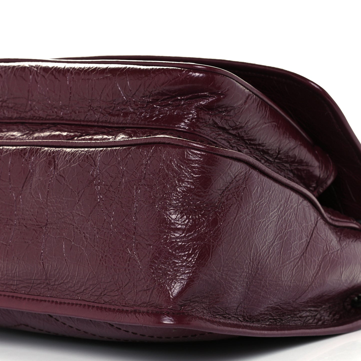 Crinkled Calfskin Matelasse Monogram Medium Niki Chain Satchel Rouge Legion
