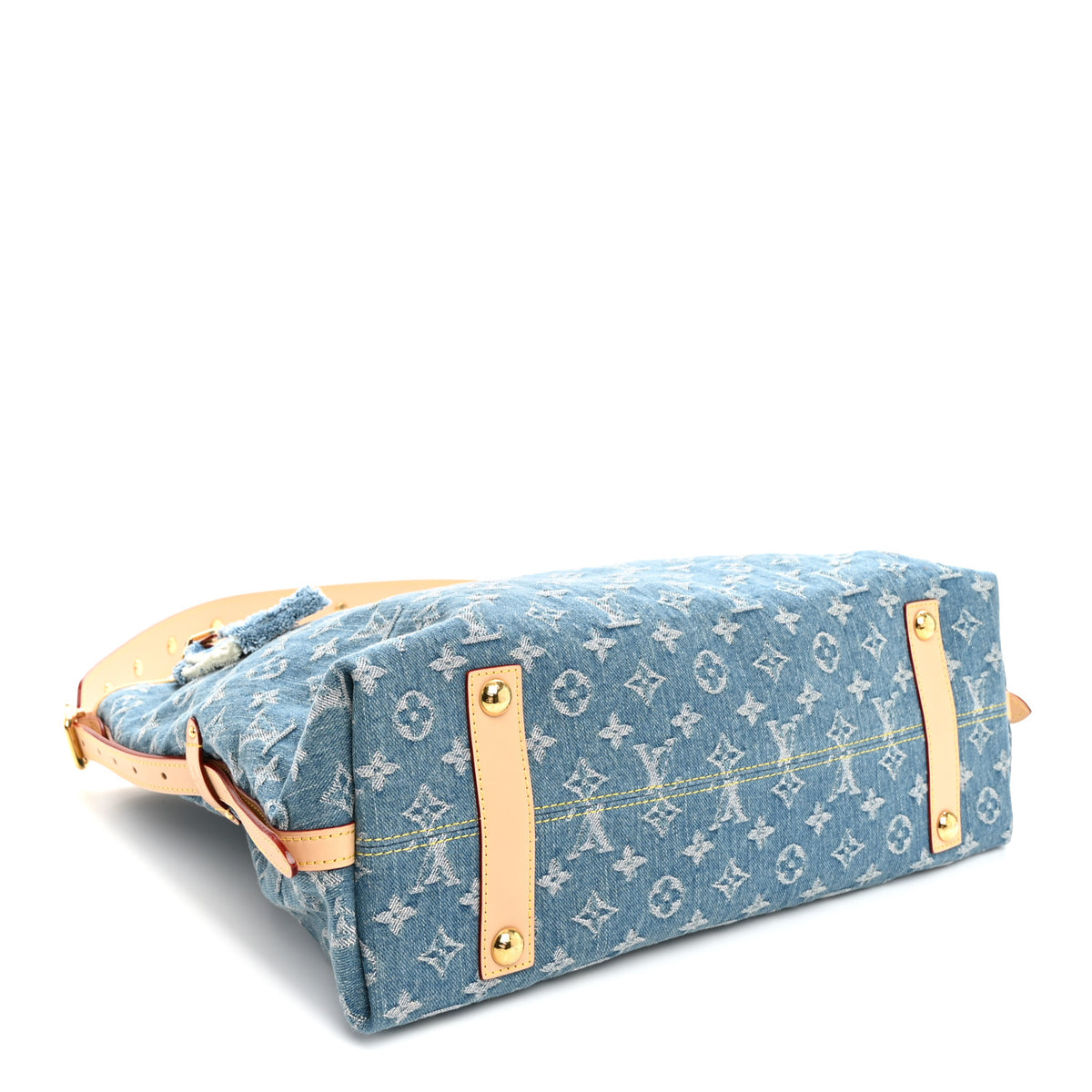 Louis Vuitton Monogram Denim CarryAll MM Blue 5 of 10