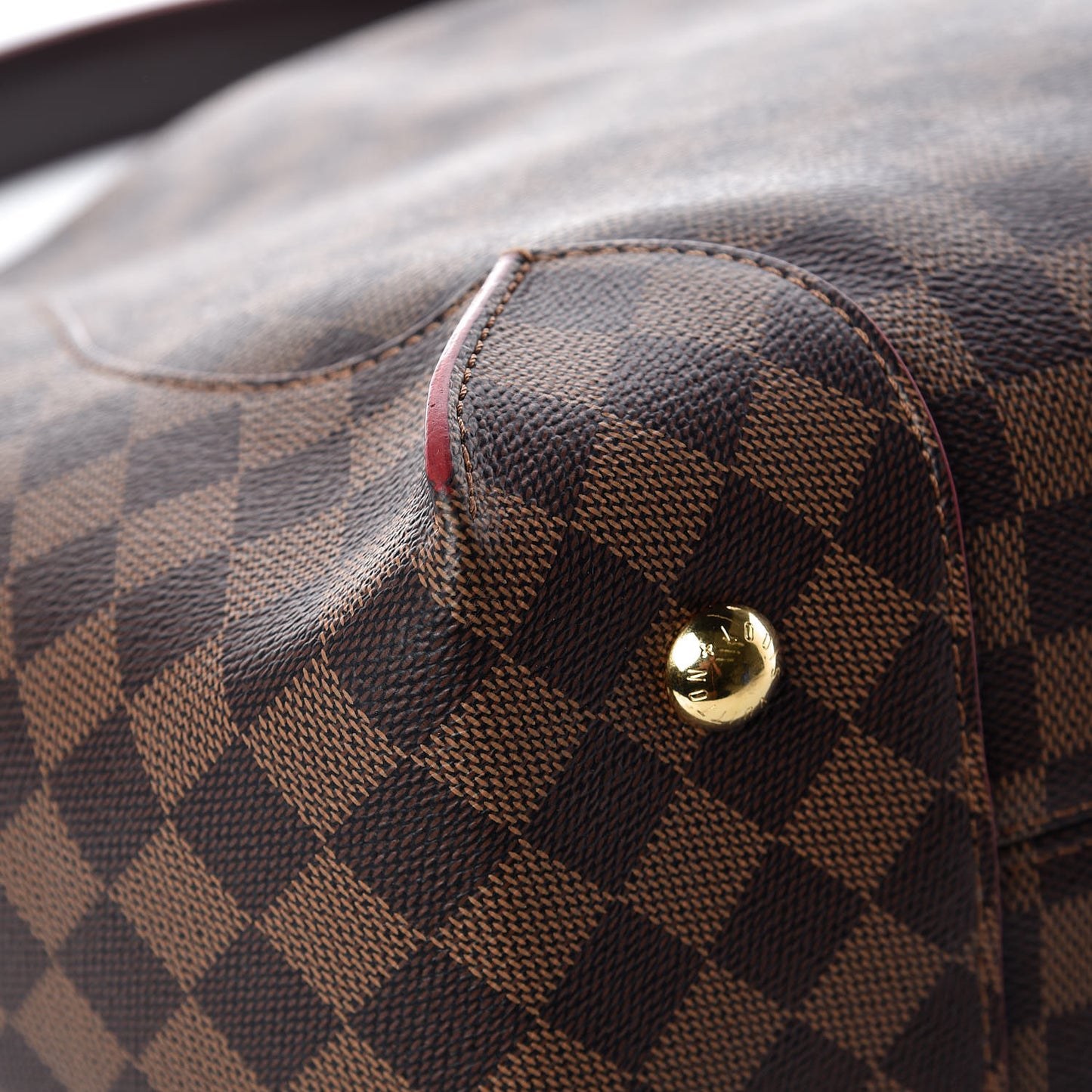Damier Ebene Caissa Hobo Cherry