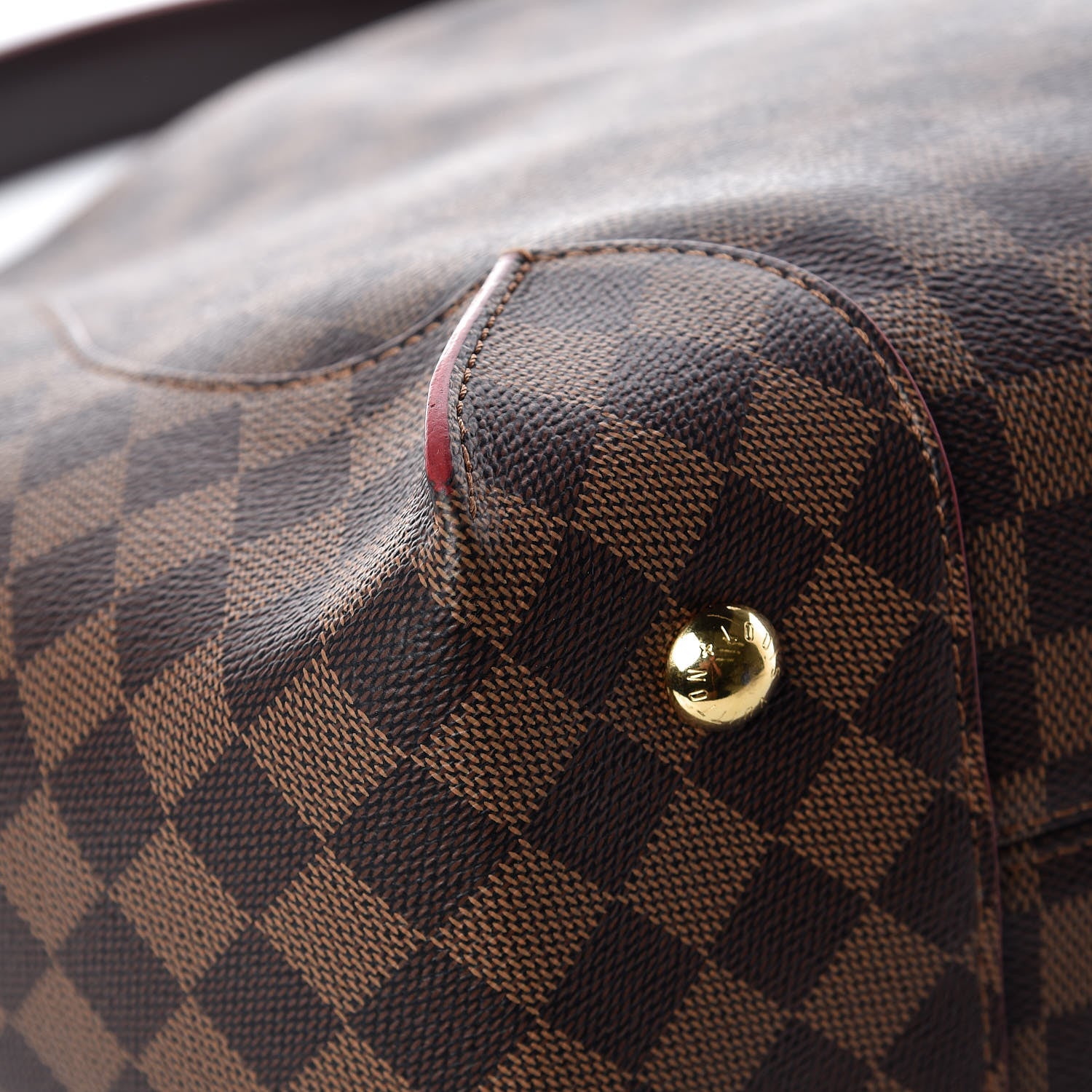 Louis Vuitton Damier Ebene Caissa Hobo Cherry 12 of 16