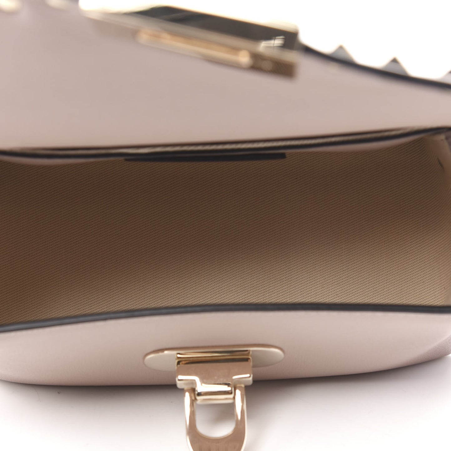 Calfskin Mini Rockstud Crossbody Bag Poudre