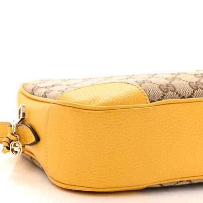 Gucci Monogram Dollar Calfskin Mini Bree Messenger Bag Beige Ebony New Buttercup 9 of 12