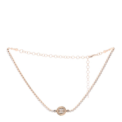 Chanel Crystal CC Chain Short Necklace Gold 1 of 6