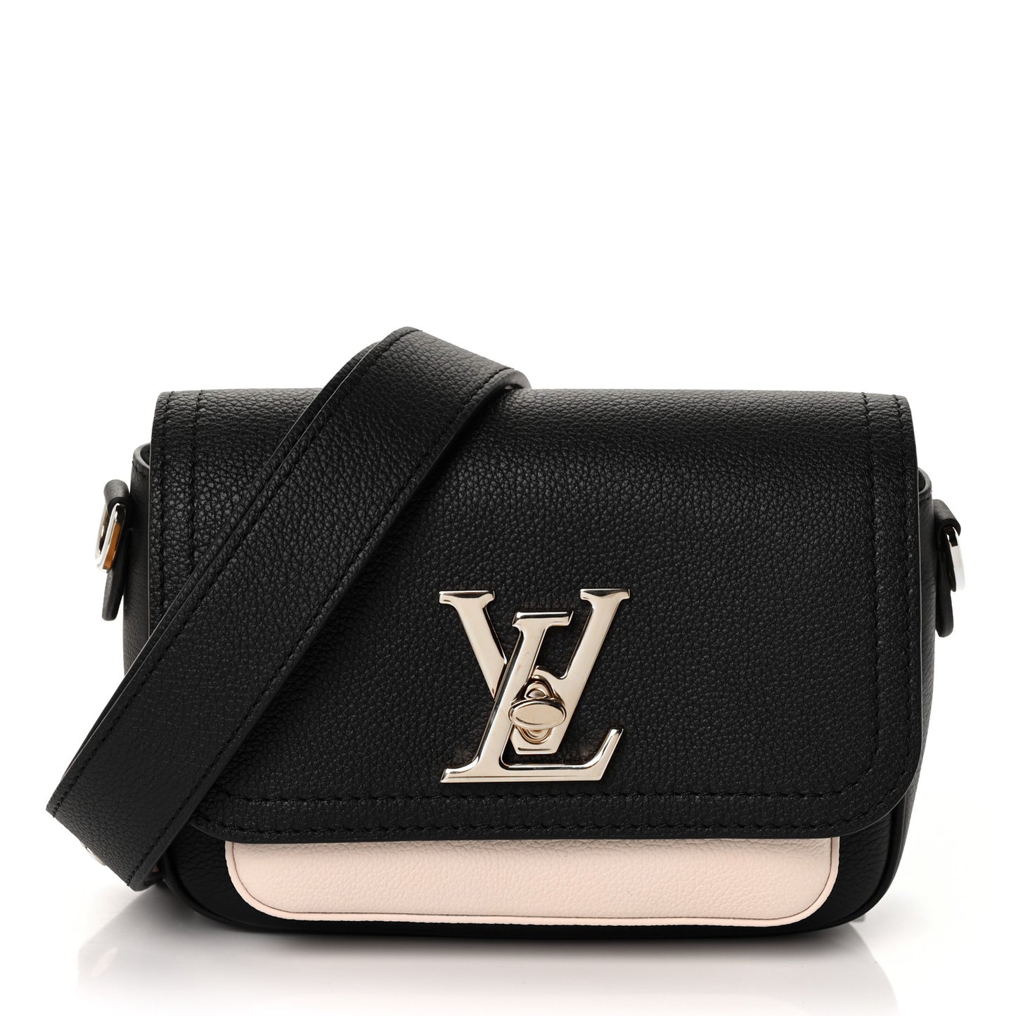 Grained Calfskin Lockme Tender Black
