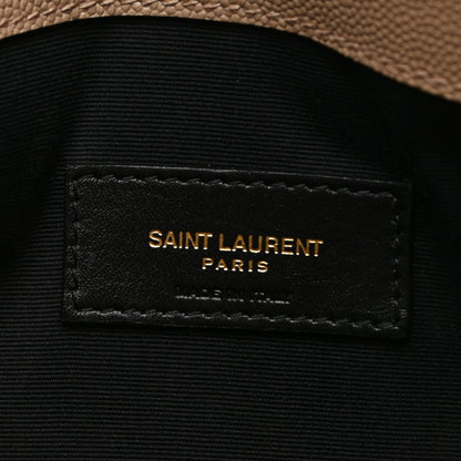 Saint Laurent Grain De Poudre Uptown Pouch Dark Beige 6 of 9