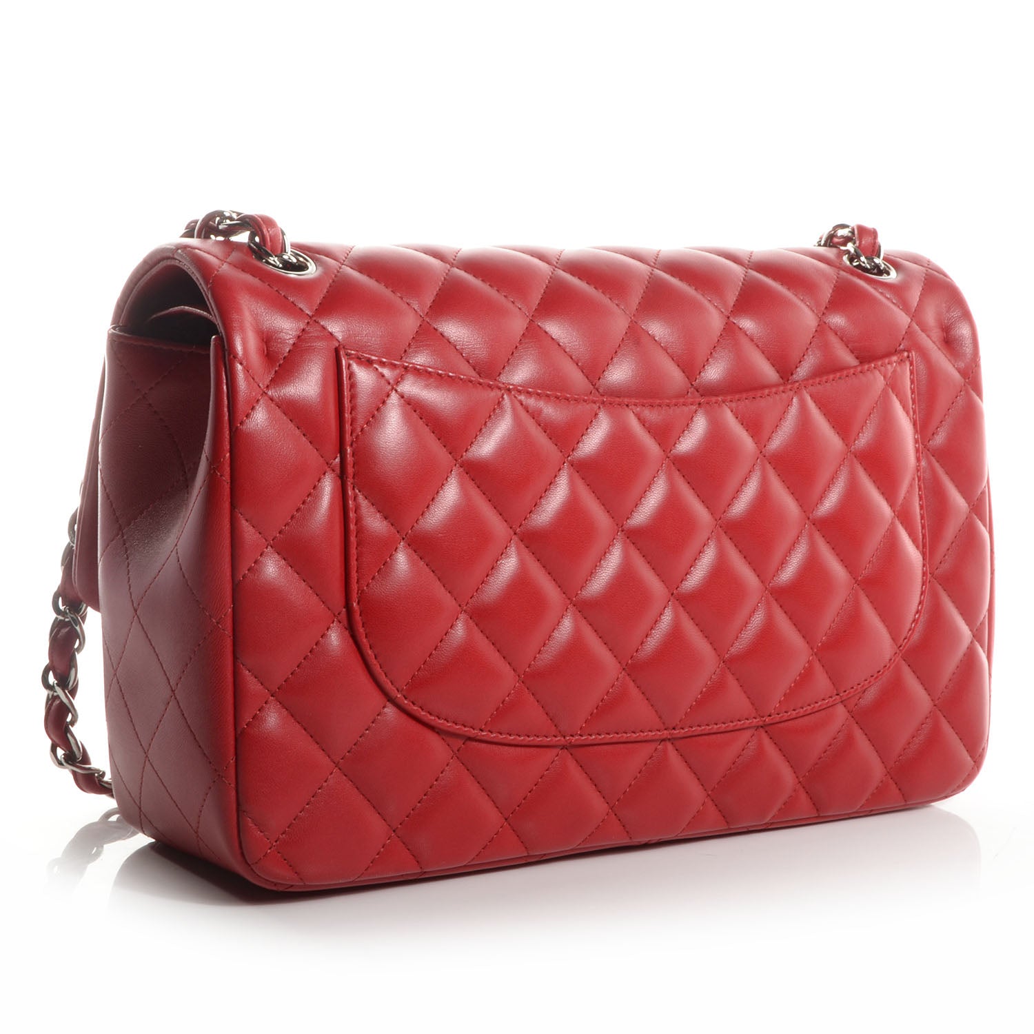 Chanel Lambskin Jumbo Double Flap Red 3 of 8