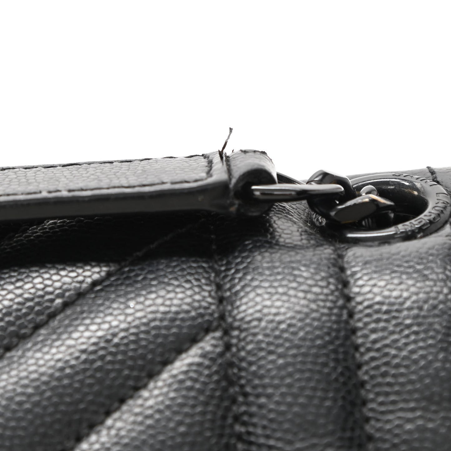 Grain De Poudre Textured Mixed Matelasse Triquilt Medium Monogram Satchel Black