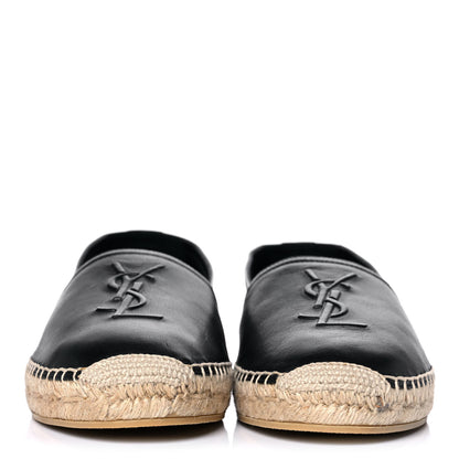 Saint Laurent Lambskin Mens Monogram Espadrilles 42 Black 2 of 10