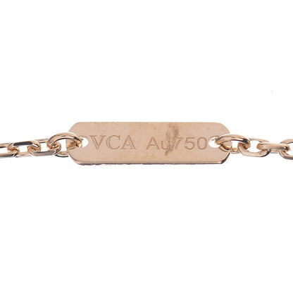 Van Cleef & Arpels 18K Yellow Gold Mother of Pearl Vintage Alhambra Pendant Necklace 6 of 7