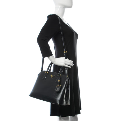 Prada Saffiano Vernice Open Promenade Tote Black 2 of 8