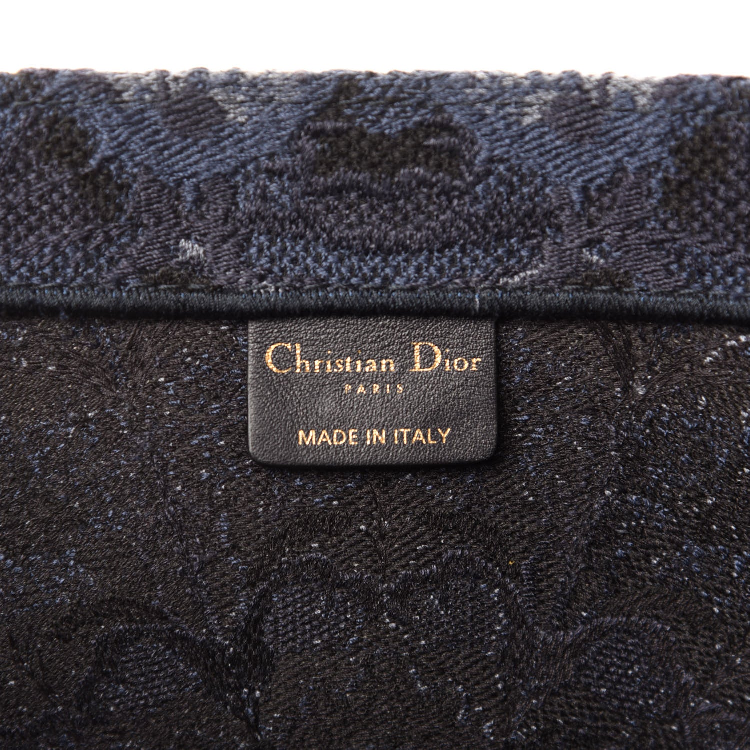 Christian Dior Canvas Embroidered Kaleidioroscopic Book Tote Blue 8 of 10