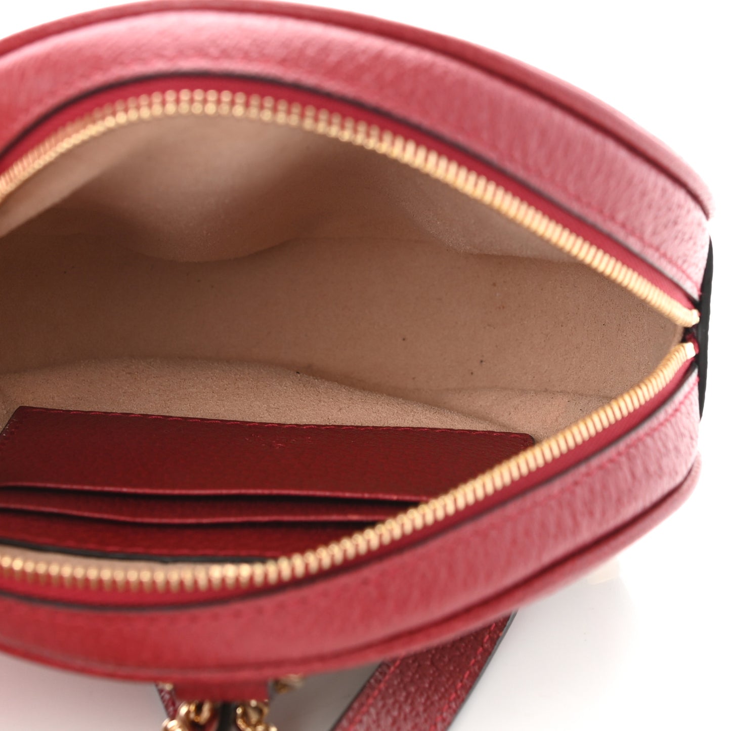 GG Supreme Monogram Web Flora Mini Ophidia Round Backpack Red