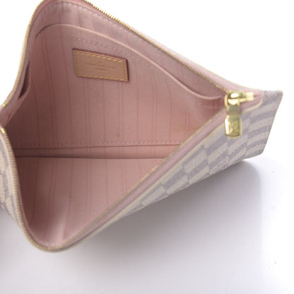 Louis Vuitton Damier Azur Neverfull MM GM Pochette Rose Ballerine 5 of 8