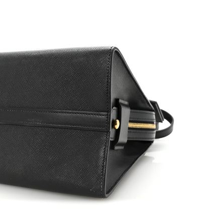 Prada Saffiano City Calfskin Medium Esplanade Tote Black 9 of 9
