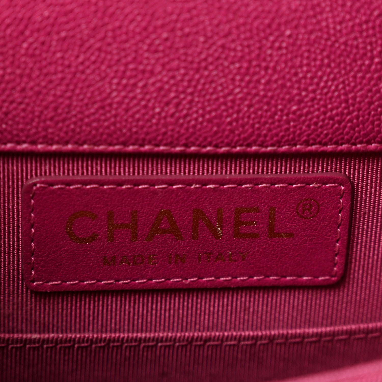 Chanel Caviar Quilted North South Boy Flap Fuchsia 6 of 12