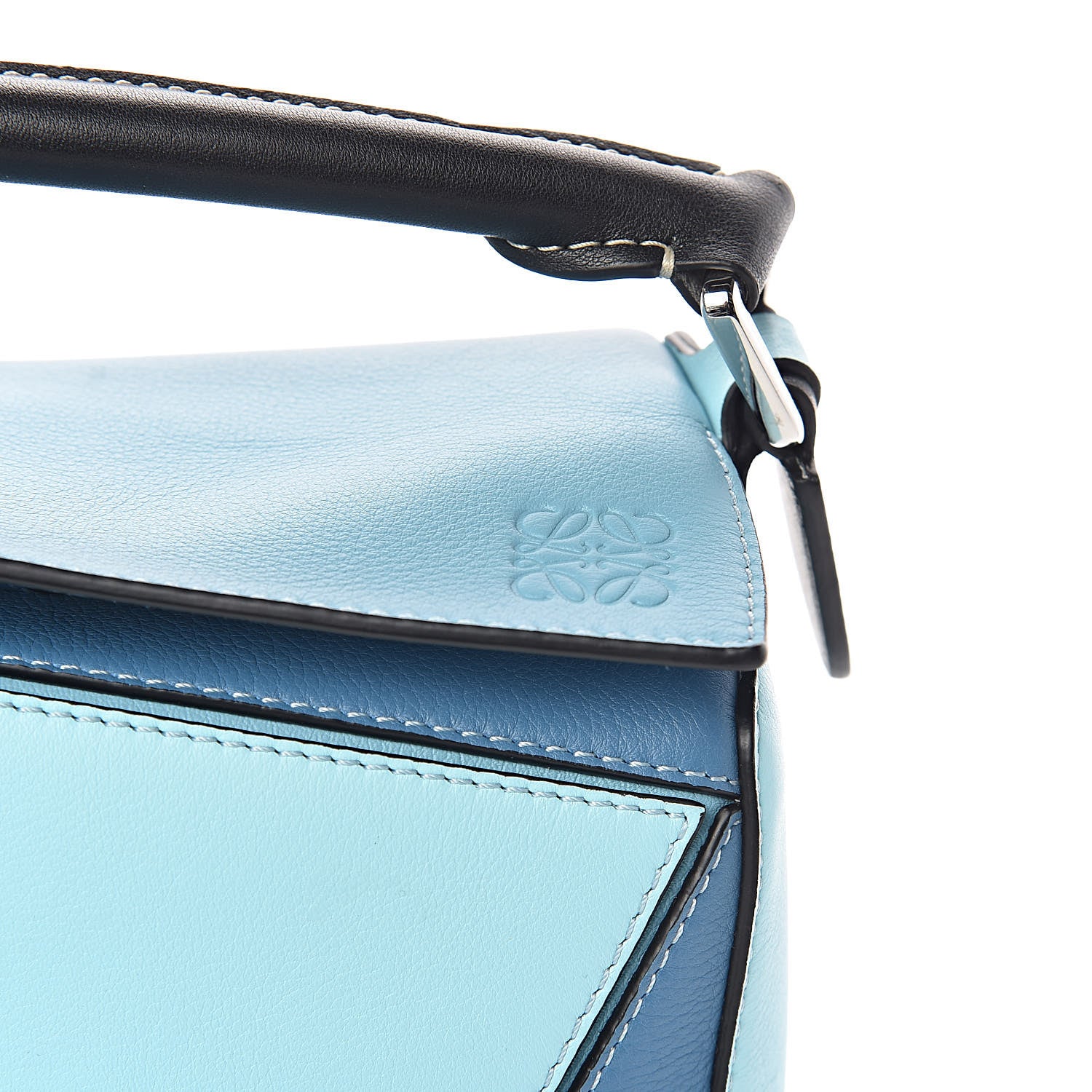 Loewe Calfskin Small Puzzle Bag Light Blue Aqua 10 of 10