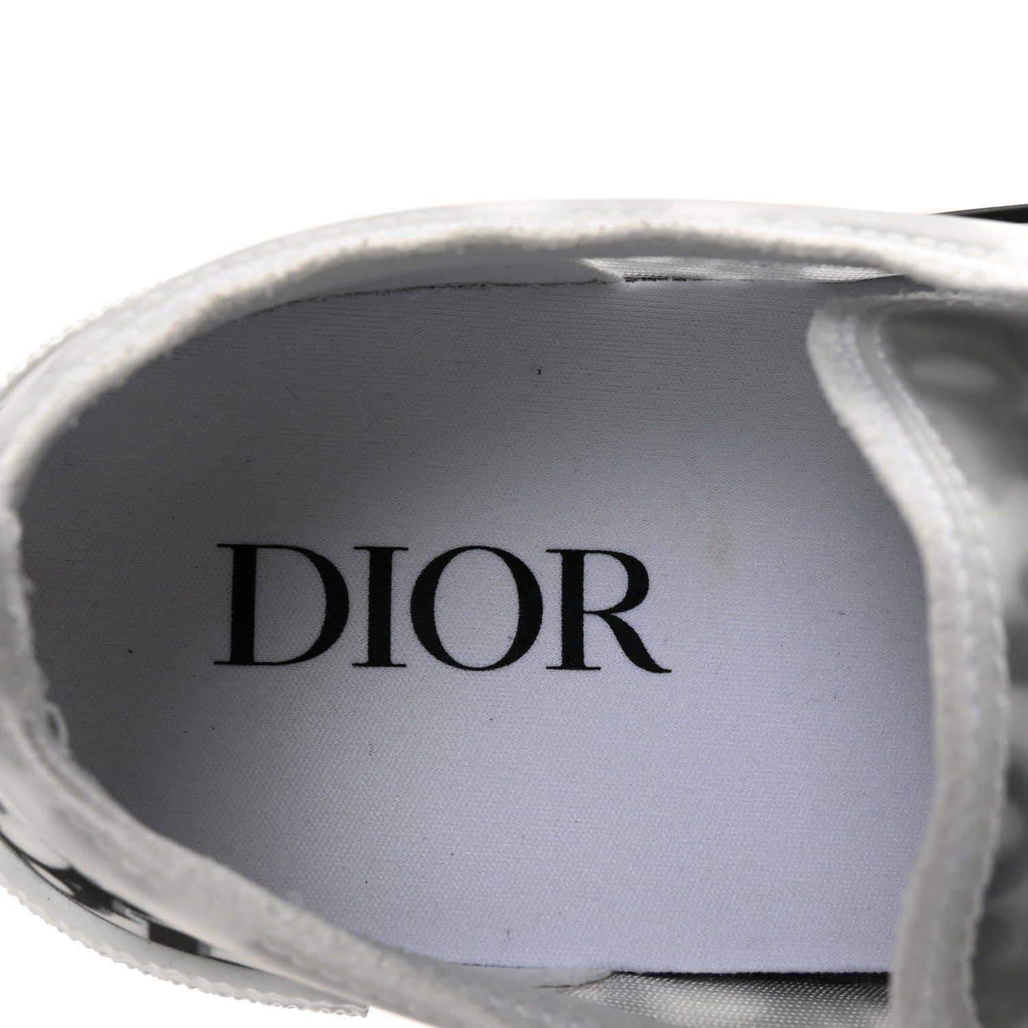 Christian Dior Technical Canvas Oblique Mens B23 Low Top Sneaker 45 White Black 8 of 10