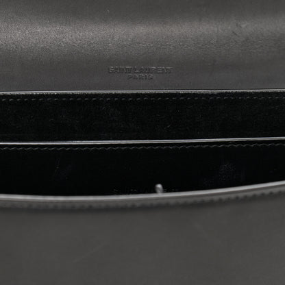 Saint Laurent Pony Hair Calfskin Leopard Print Monogram Medium Kaia Satchel Black 13 of 14