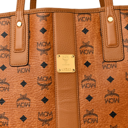MCM Visetos Large Liz Reversible Shopper Tote Cognac 10 of 16