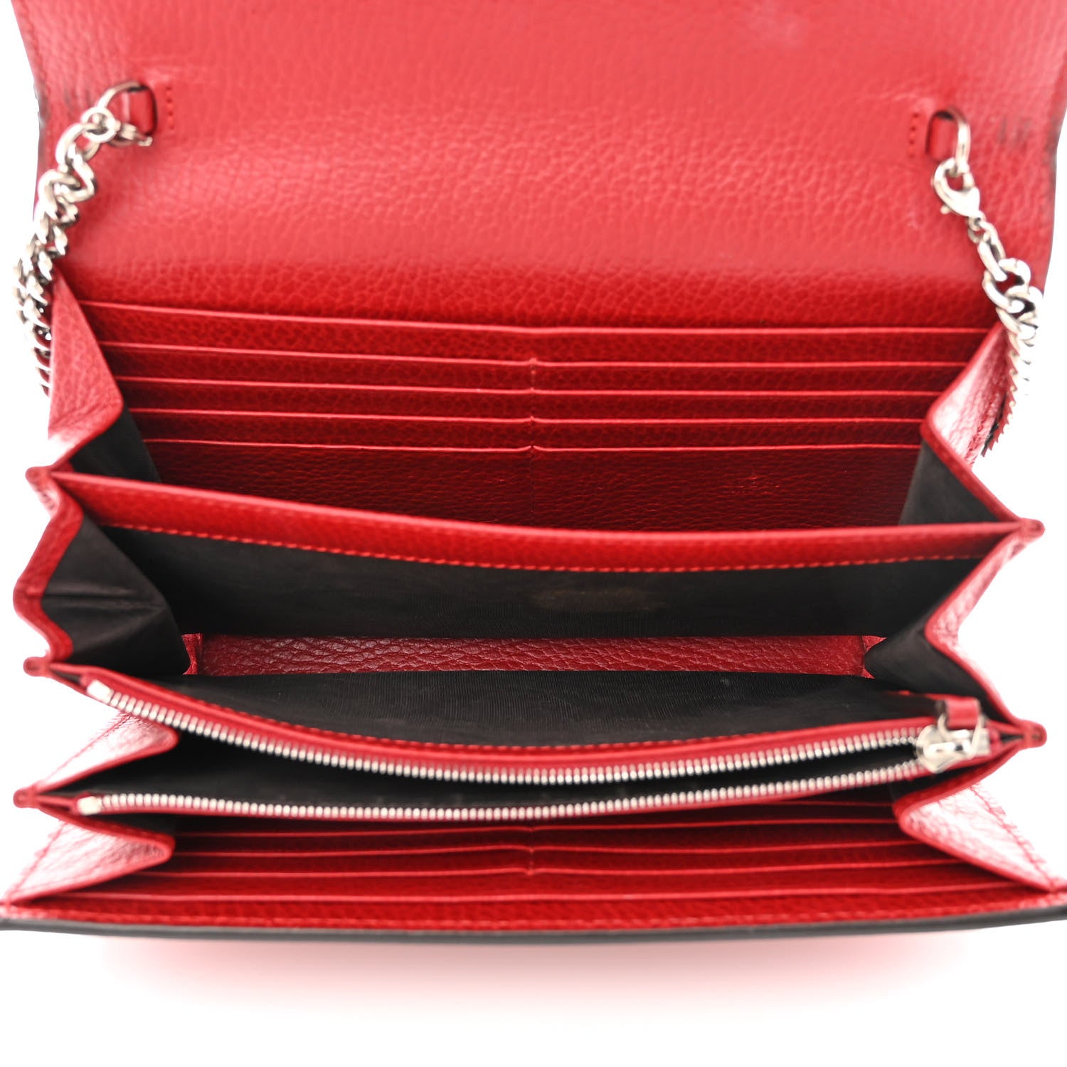 Gucci Calfskin Mini Dionysus Chain Wallet Hibiscus Red 5 of 17