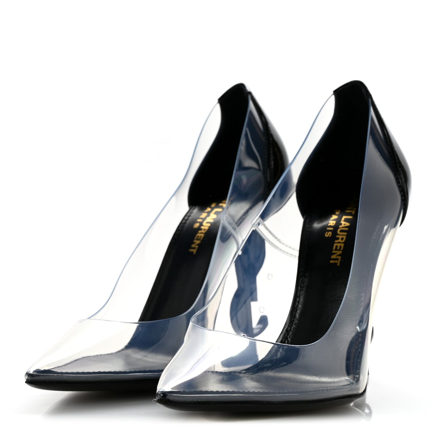 Patent Calfskin PVC Opyum 110 Pump 36.5 Black Transparent