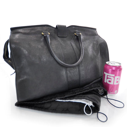 Saint Laurent Leather Large Cabas Chyc Black 3 of 7