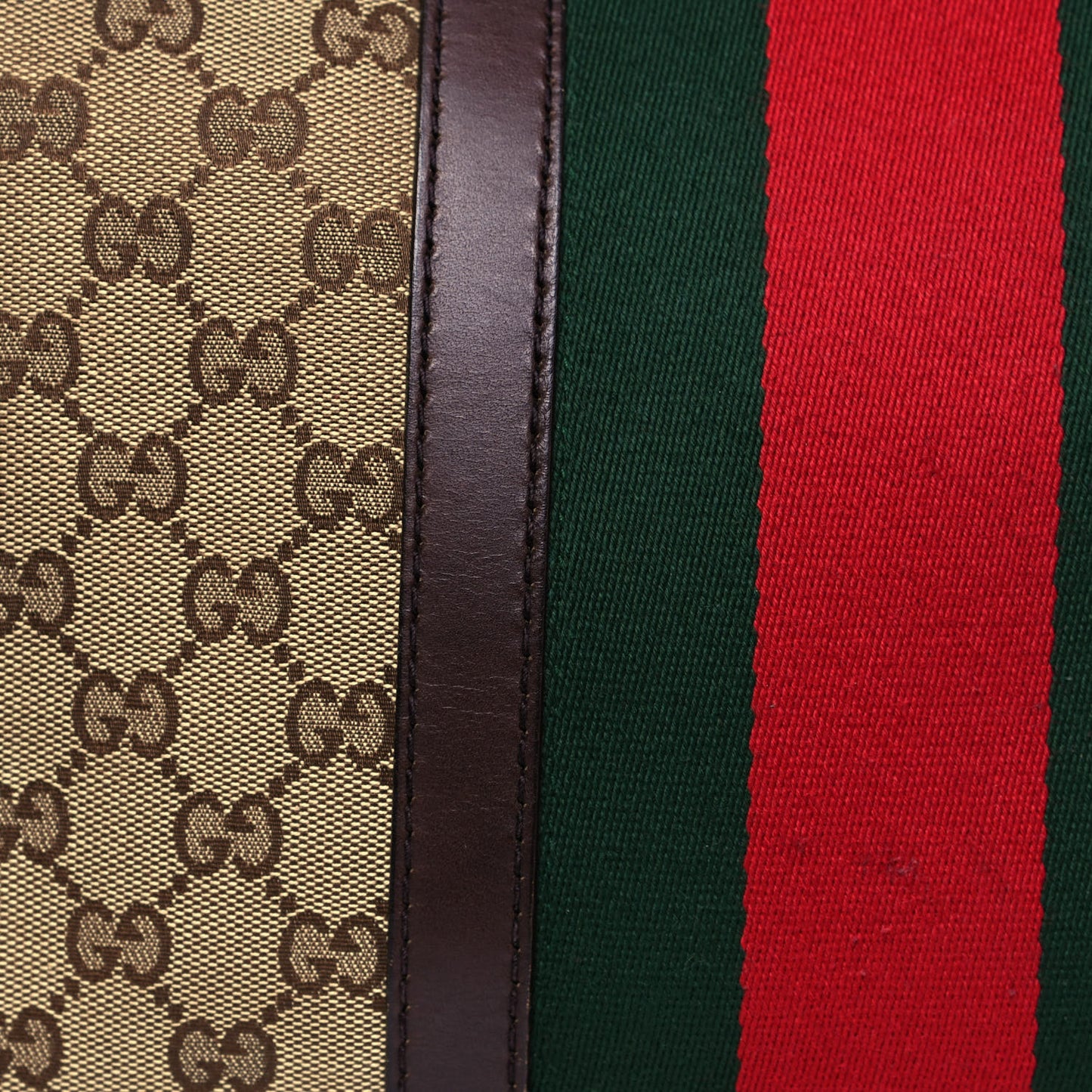 Monogram Vintage Web Medium Boston Dark Brown