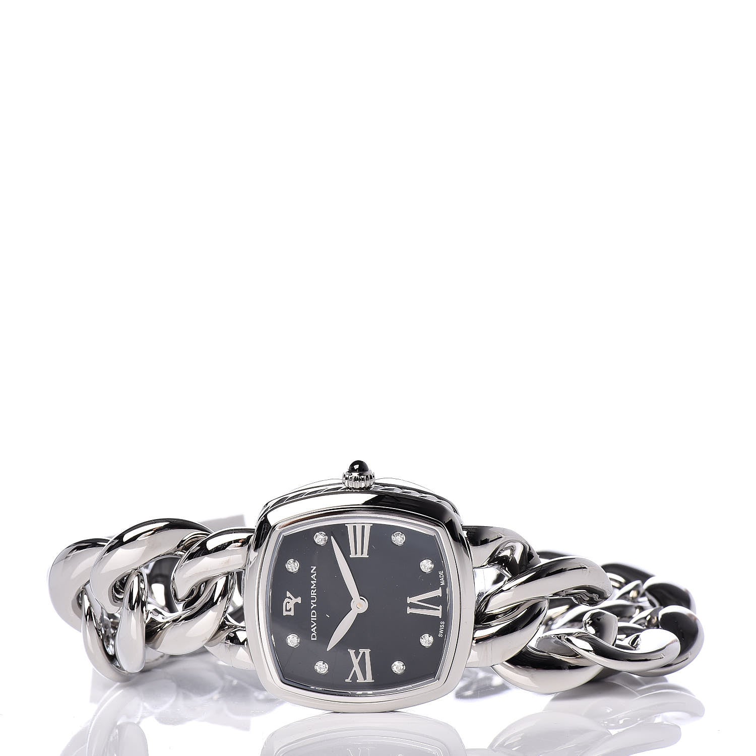 David Yurman Stainless Steel Diamond 27mm Albion Quartz Watch Black 3 of 7