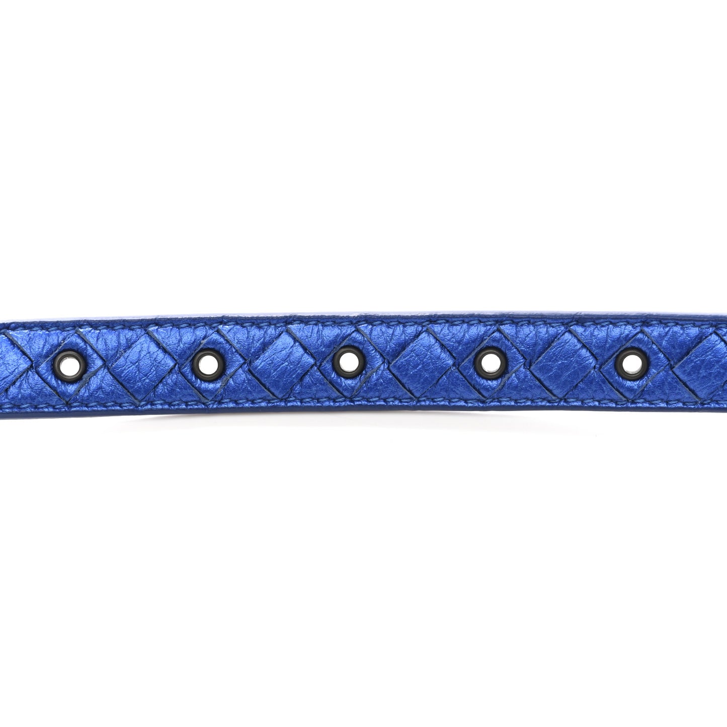 Metallic Nappa Intrecciato Belt 80 32 Blue