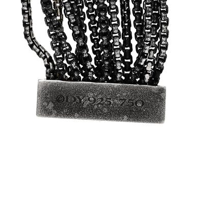 David Yurman Darkened Sterling Silver 18K Yellow Gold Multi-Chain Bracelet 3 of 3