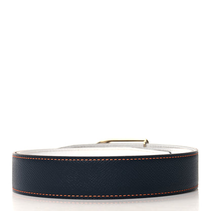Hermes Epsom Belt 38mm 90 36 Bleu Indigo White Orange 2 of 7