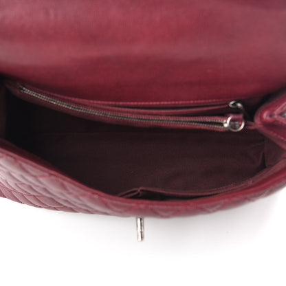 Chanel Caviar Quilted Medium Coco Handle Flap Burgundy 4 of 10