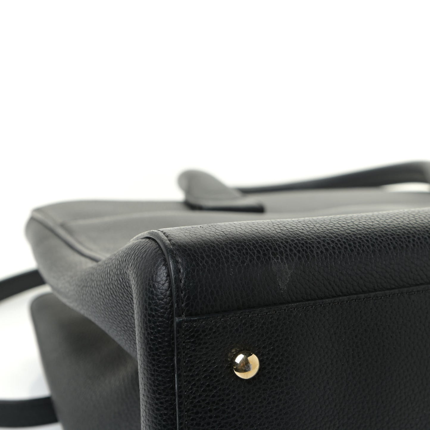Grained Calfskin Medium Neo Executive Shopper Tote Black