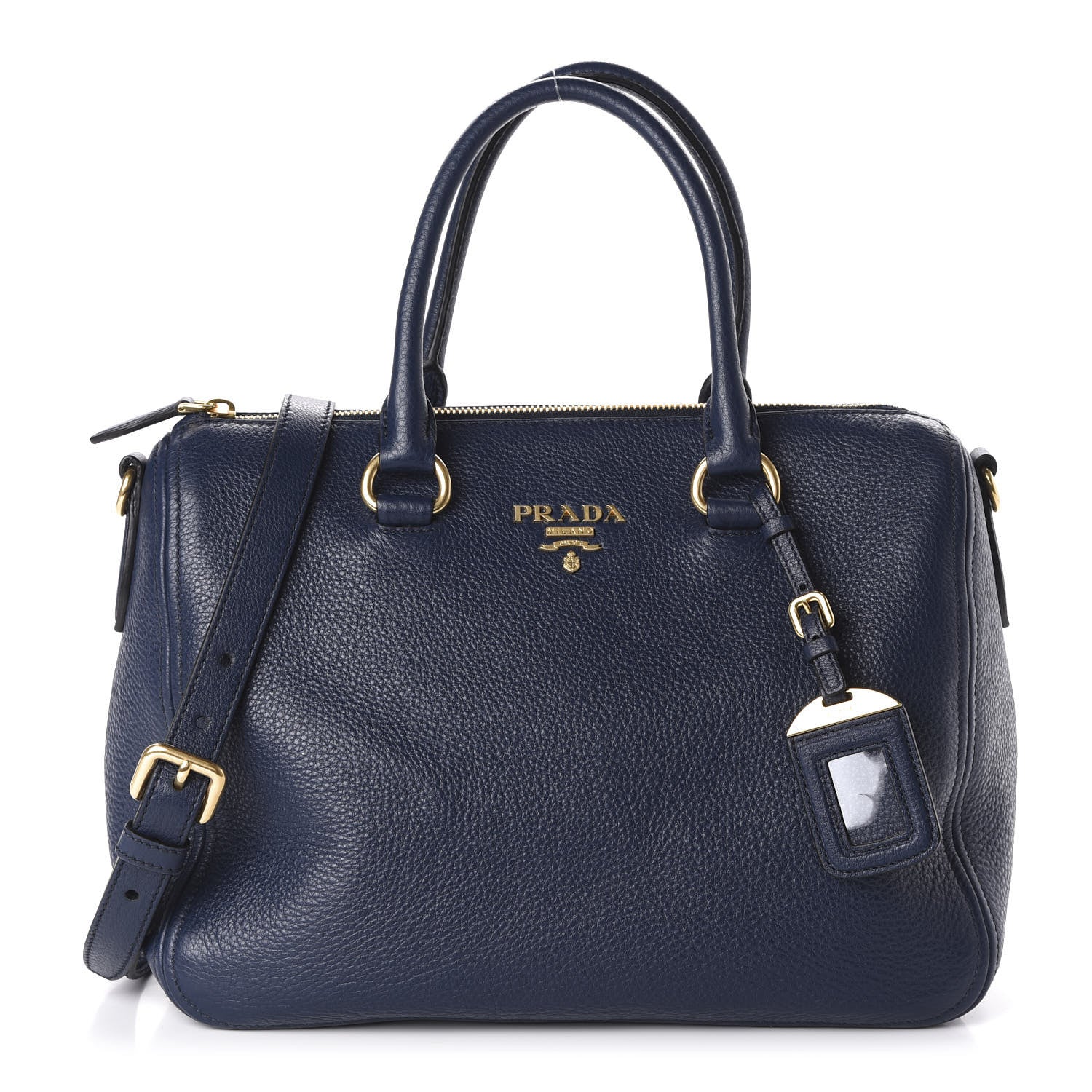 Prada Vitello Phenix Top Handle Bag Baltico 1 of 9