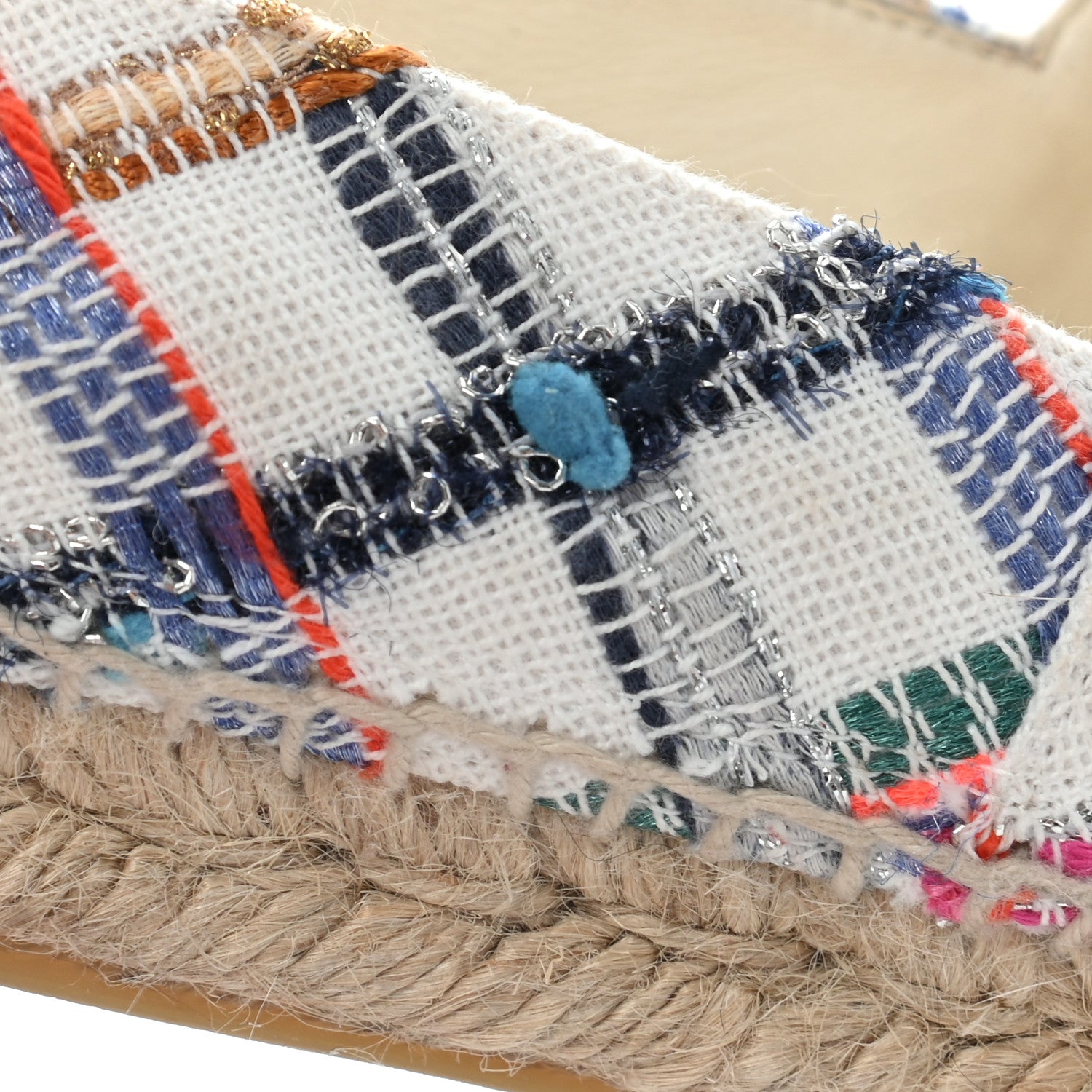 Chanel Tweed Grosgrain CC Espadrilles 36 White Blue Pink Green Black 12 of 17