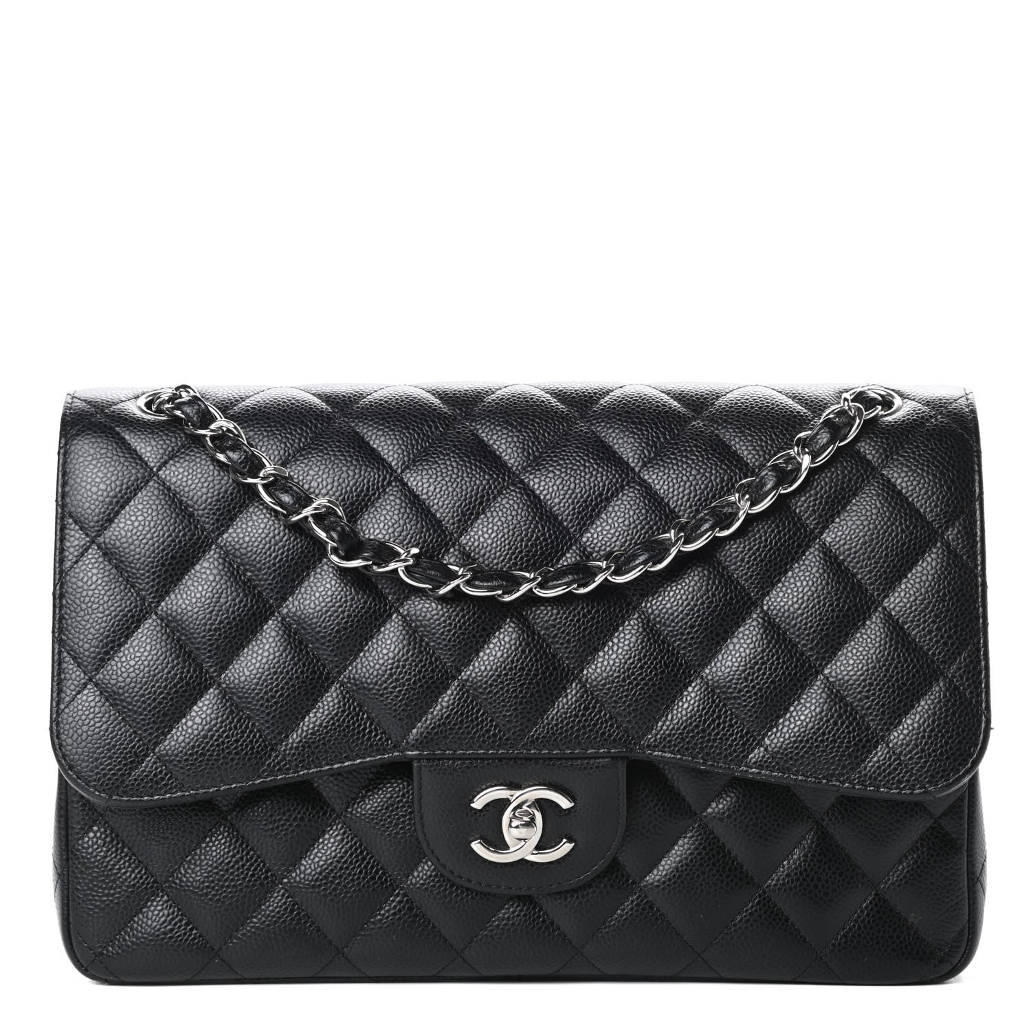 Chanel Caviar Quilted Jumbo Double Flap Black 1 of 16
