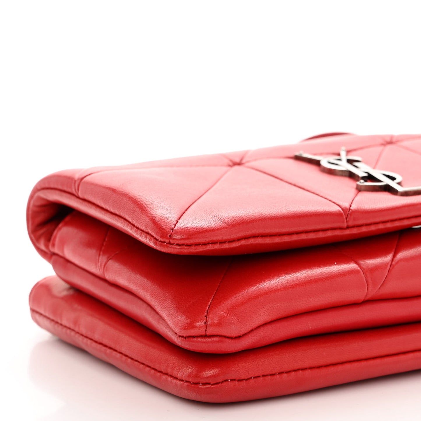 Lambskin Patchwork Monogram Small Jamie Red