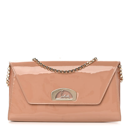 Christian Louboutin Patent Vero Dodat Clutch Nude 1 of 16