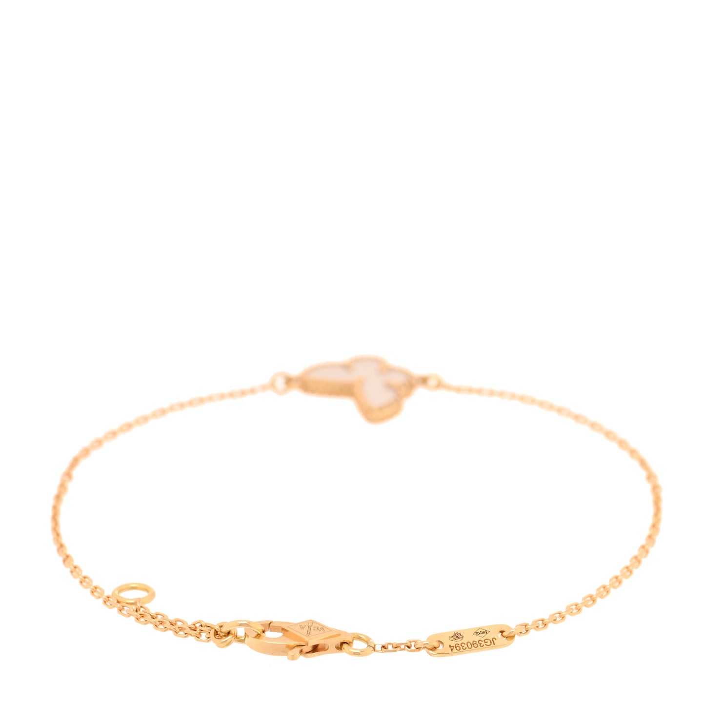 18K Yellow Gold Mother of Pearl Sweet Alhambra Butterfly Bracelet