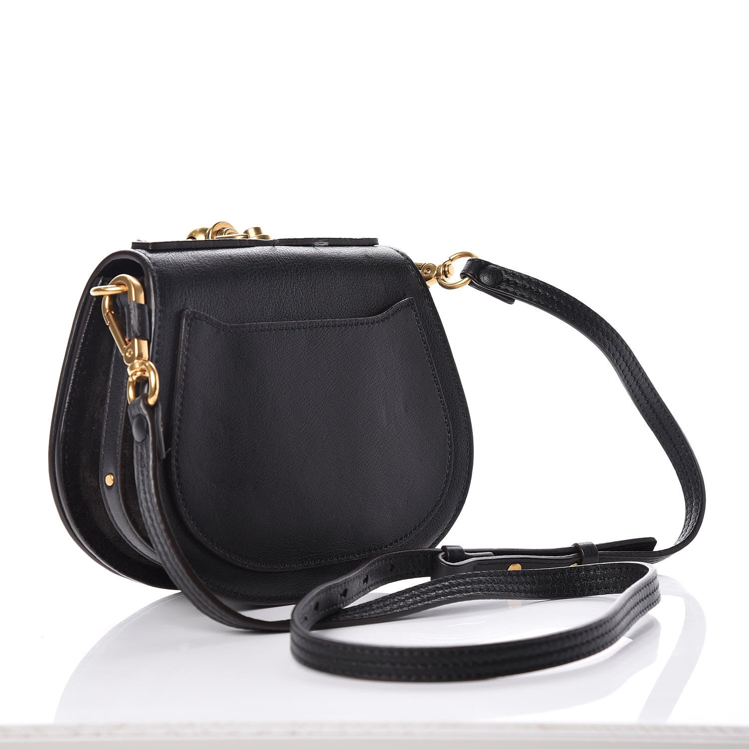 Chloe Calfskin Small Nile Bracelet Bag Black 3 of 14