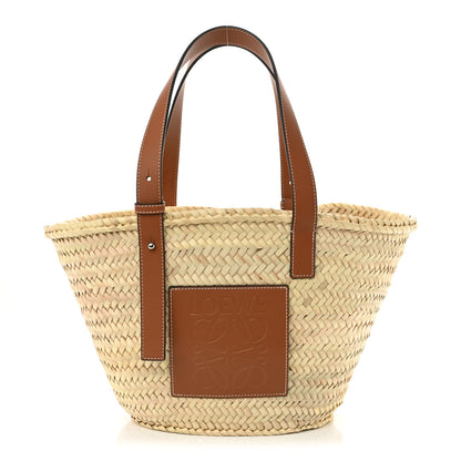 Loewe Raffia Medium Basket Tote Bag Natural Tan 1 of 10