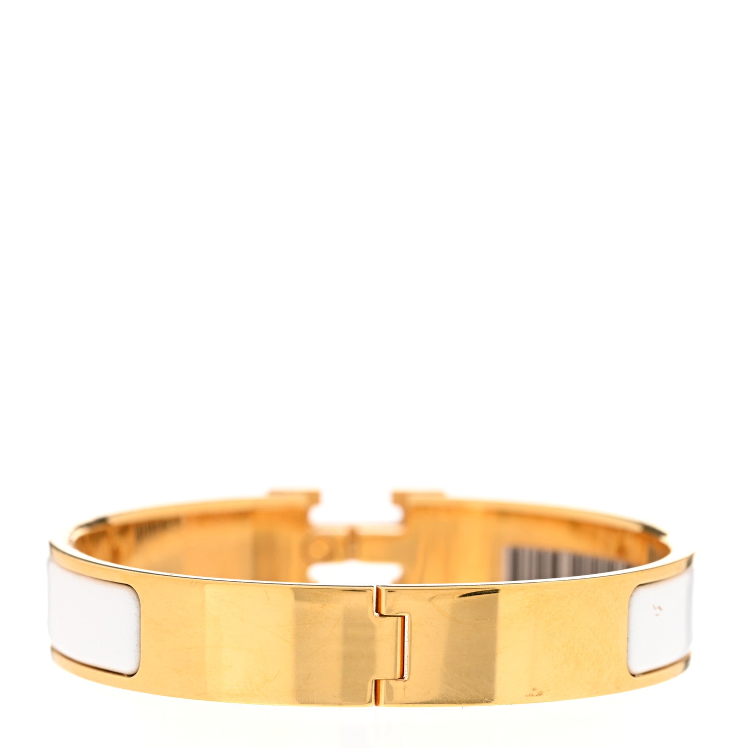 Hermes Enamel Narrow Clic Clac H Bracelet GM White 3 of 5