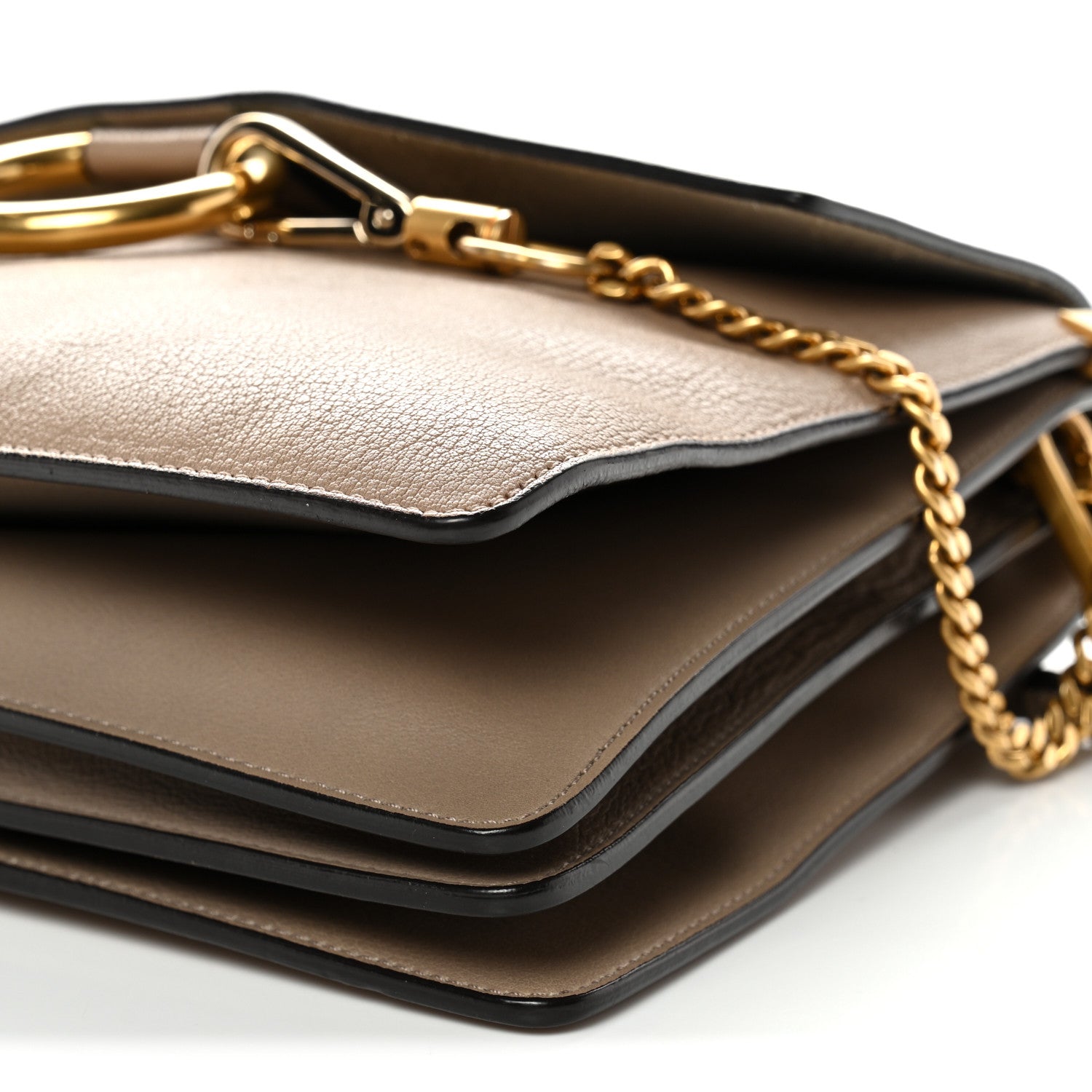 Chloe Goatskin Medium Faye Shoulder Bag Motty Grey 9 of 13