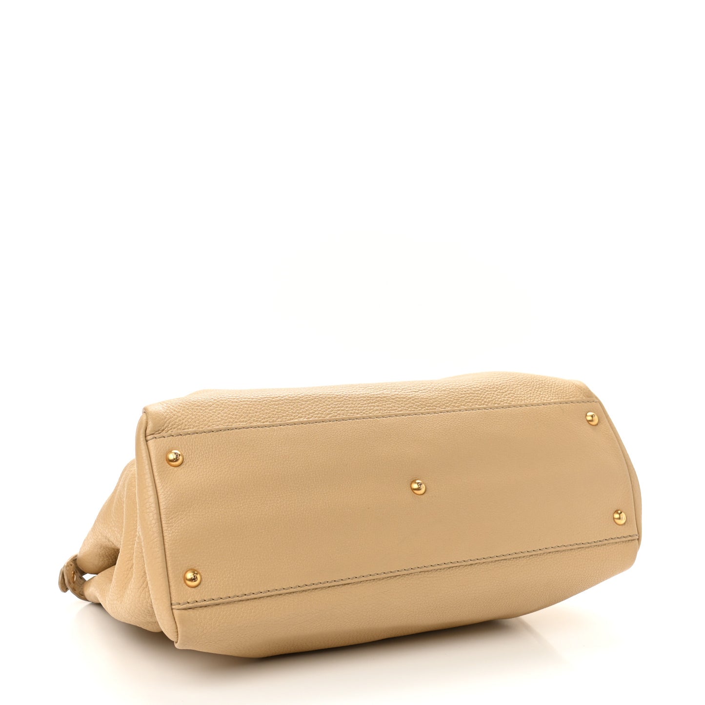 Calfskin Romano Selleria Embroidered Large Peekaboo Iconic Satchel Beige