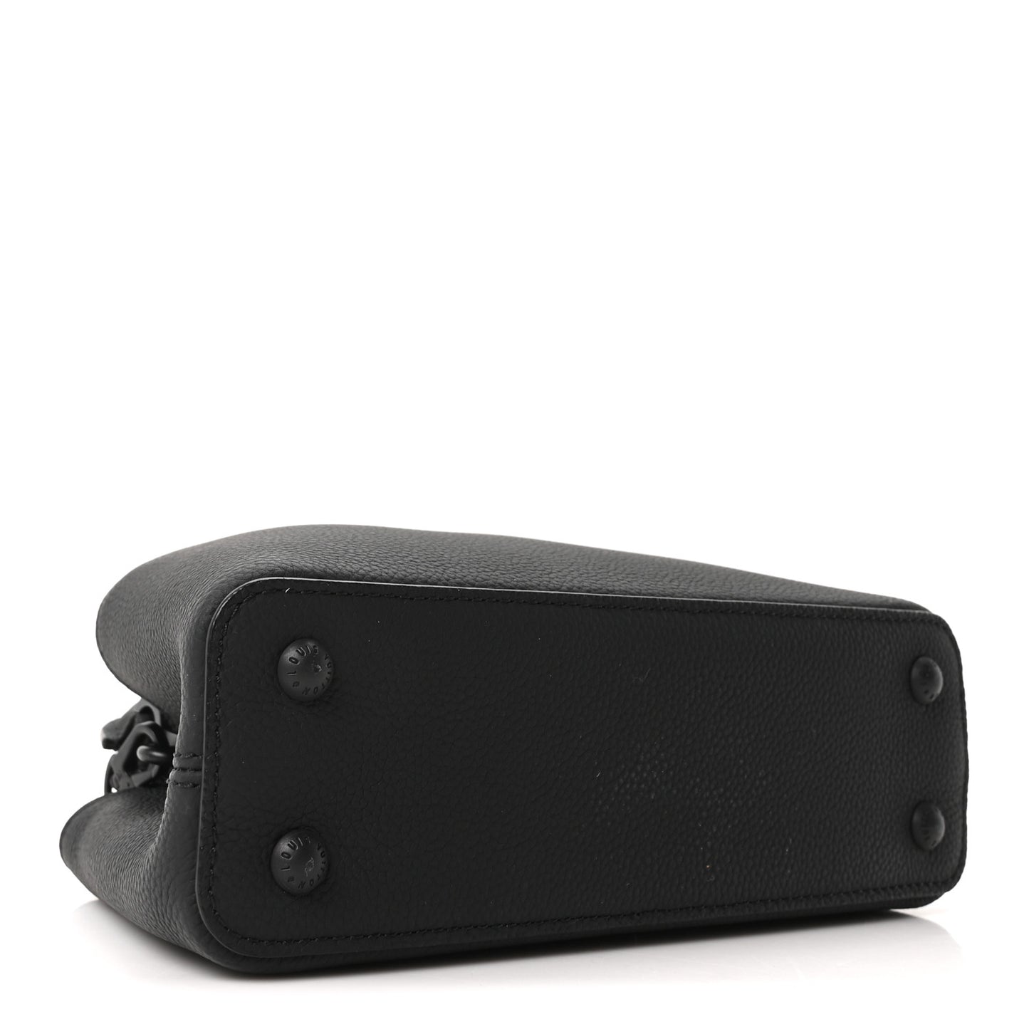 Matte Taurillon Capucines East West Mini All Black