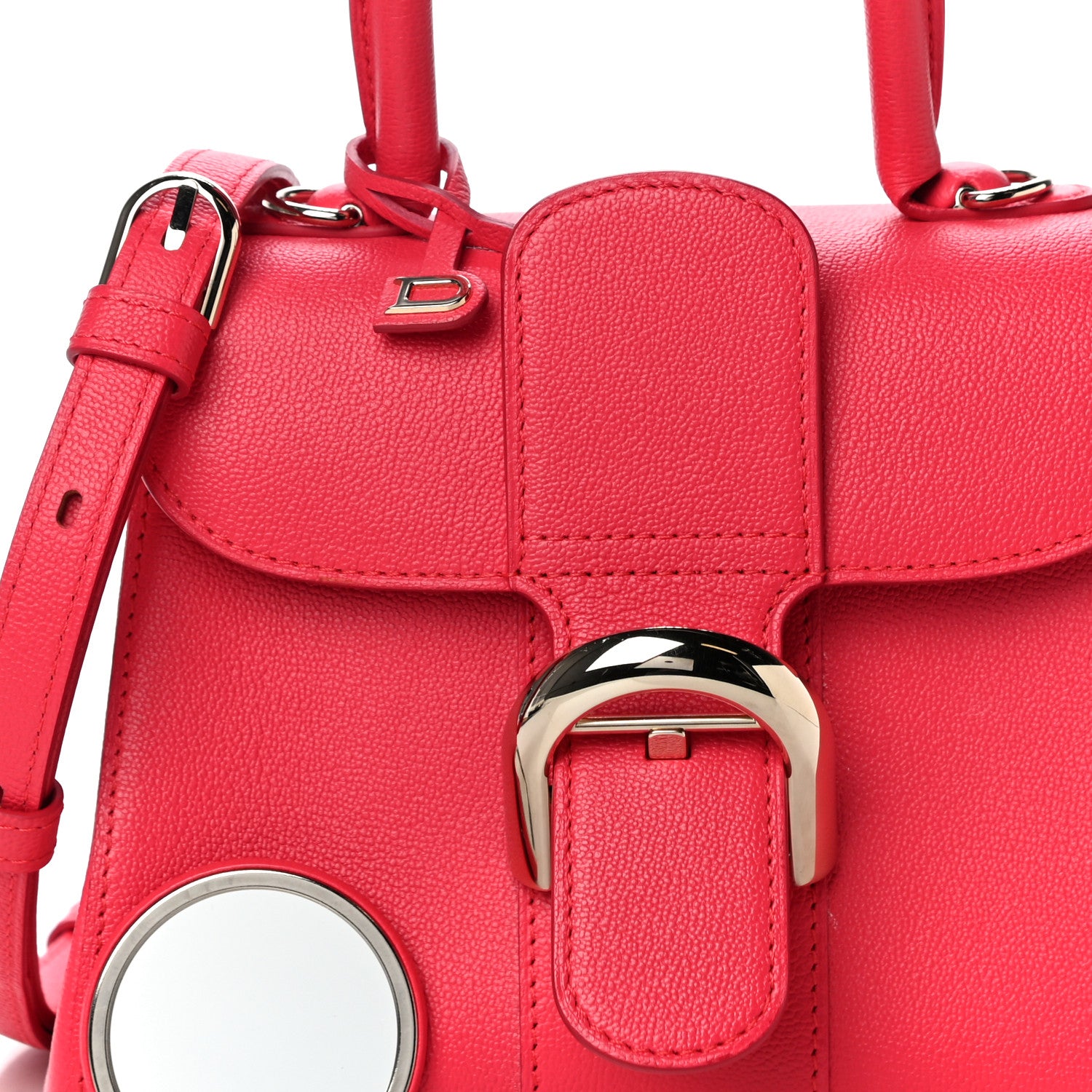 Delvaux Grained Calfskin Mini Brillant Satchel Pink 8 of 12