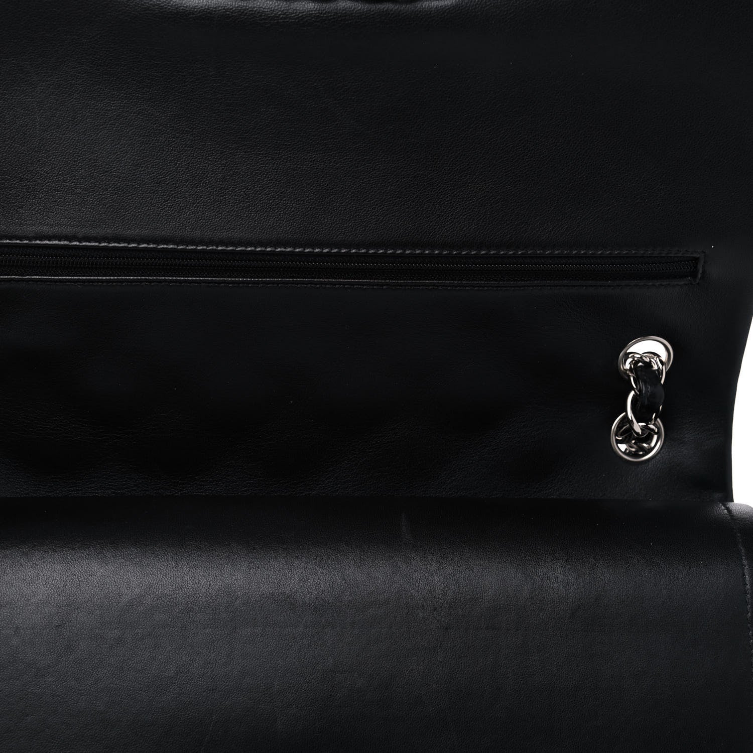 Chanel Lambskin Quilted Jumbo Double Flap Black 5 of 8