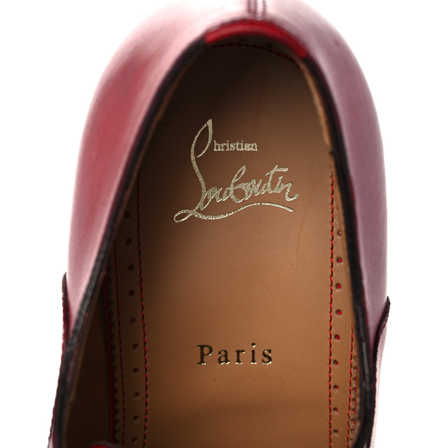 Christian Louboutin Calfskin Flat Loafers 42 Red 7 of 7