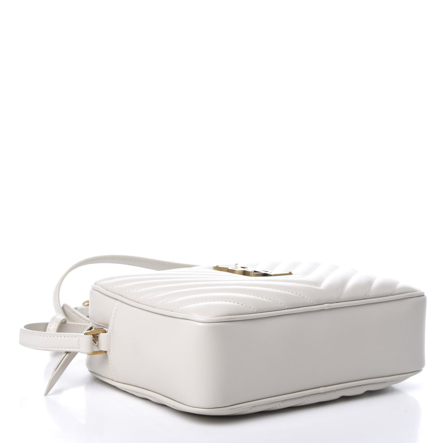 Calfskin Matelasse Monogram Lou Camera Bag Crema Soft