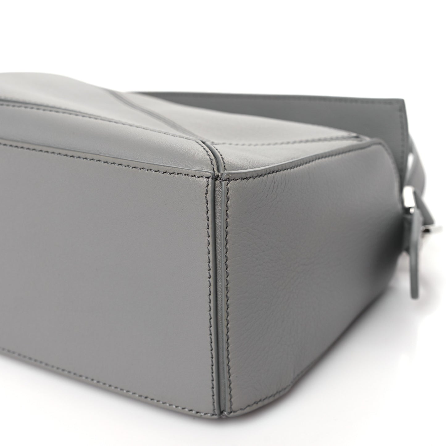 Calfskin Small Puzzle Bag Pearl Grey